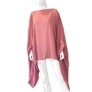 Dark Pink Scarf Dress / Top Universal Use